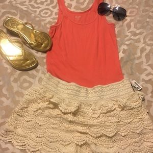 Canday lace scallop shorts